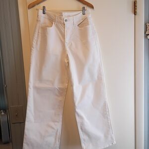 Old Navy Women's White Wide Leg Jeans